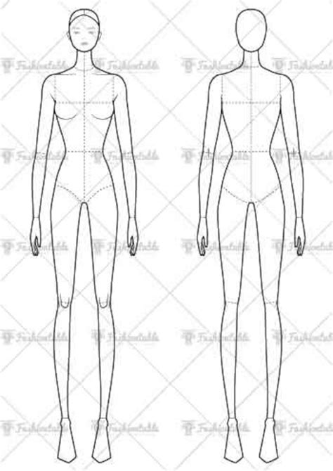 Female Fashion Croquis Template Update Etsy India