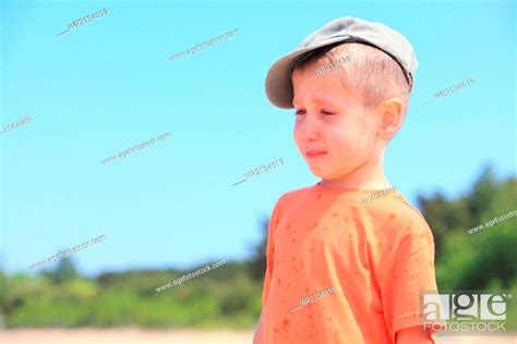 Little Boy Crying Outdoor Stock Photo Picture And Royalty Free Image