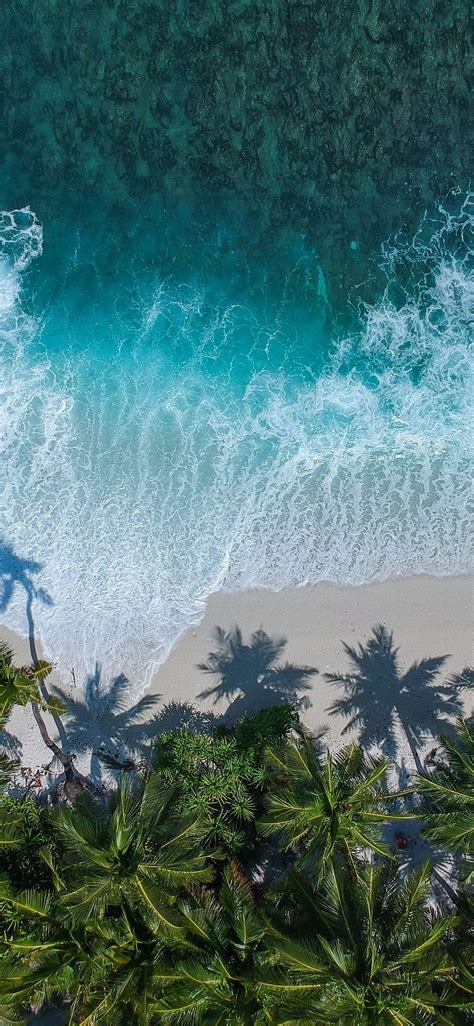 1125x2436 Beautiful Beach Aerial View Iphone X Sea Hd Phone Wallpaper