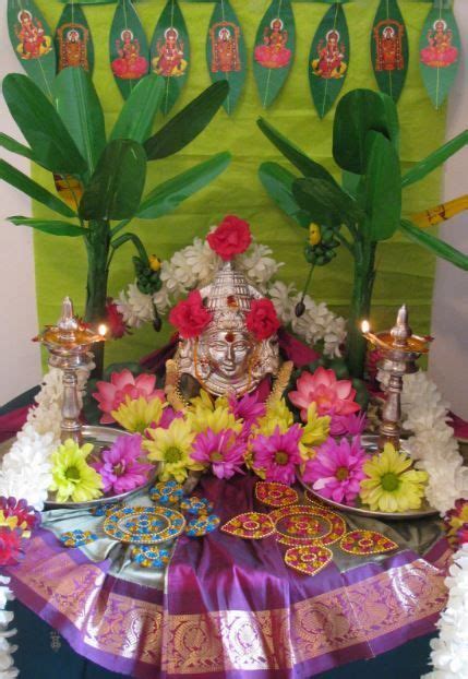Varalakshmi Vratham Decoration Ideas Goddess Decor Pooja Rooms