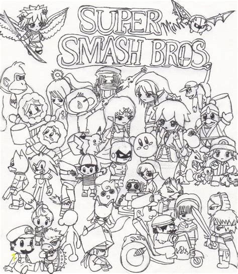 Coloring Pages Smash Brothers Ultimate