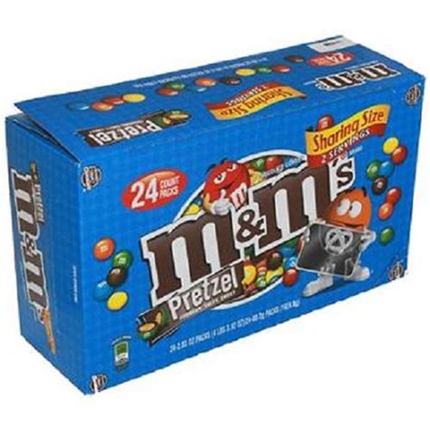 Mandms Pretzel Chocolate Candy Sharing Size 283 Ounce Pouch 24 Count