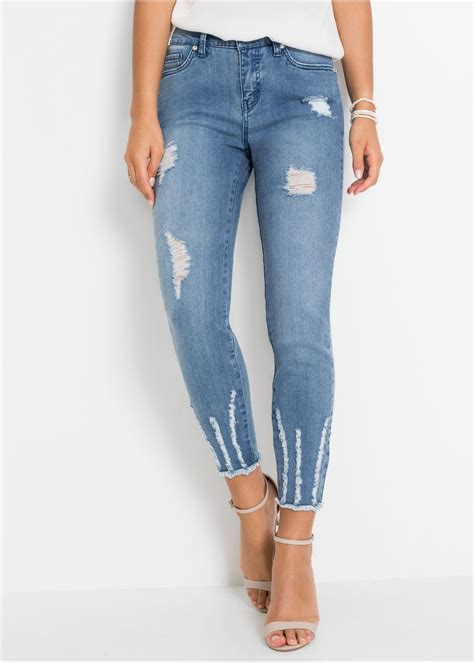 Super Skinny Jeans Blue Bleached Bodyflirt Online Kaufen Bonprixde