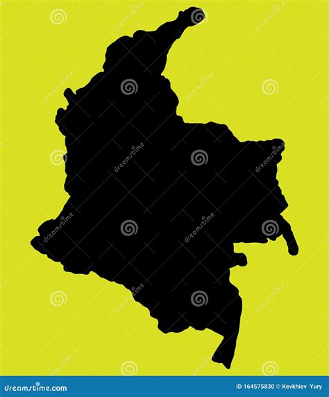 Map Colombia Silhouette Vector Illustratie Eps 10 Vector Illustratie
