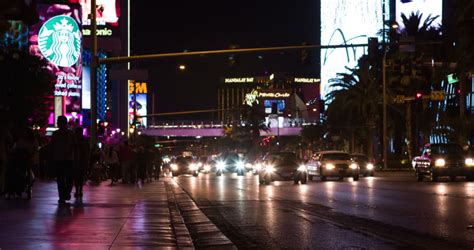 Las Vegas Nv Circa 2014 People Walking Down Las Vegas Strip At