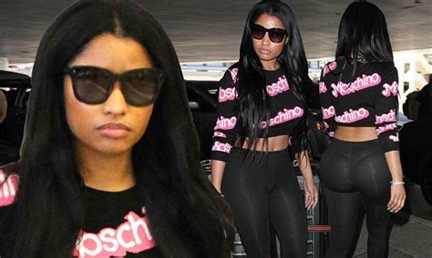 Nicki Minaj Flashes Her Famous Derriere In See Through Leggings At Lax Daily Mail Online