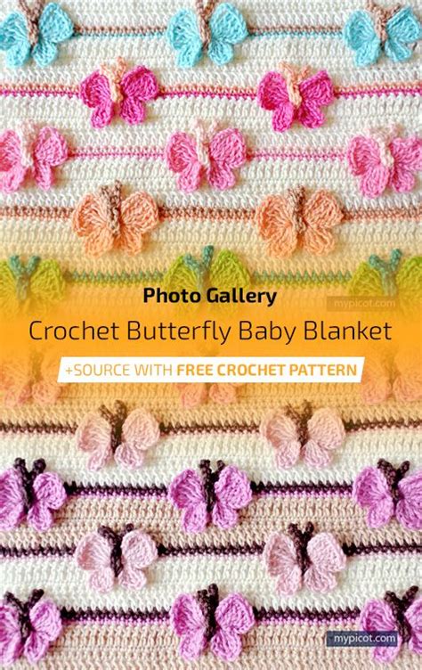 Crochet Butterfly Baby Blanket Crochet Stitches Free Crochet