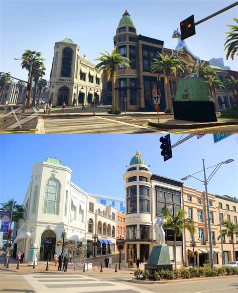 I Collected Some Photos Of Los Angeles Sights And Gta V Screenshots To