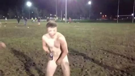 Rugby Lad Naked Necknom On Pitch