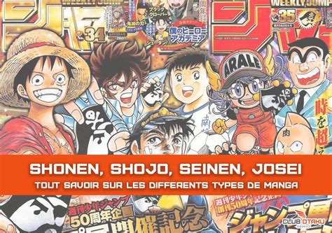 Shonen Shojo Seinen Quels Sont Les Différents Types De Manga
