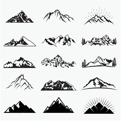 Premium Vector Vector Mountain Shapes