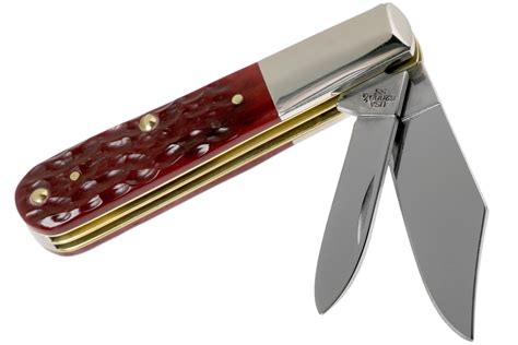 Case Barlow Dark Red Standard Jigged Bone SS Pocket Knife Advantageously Shopping At