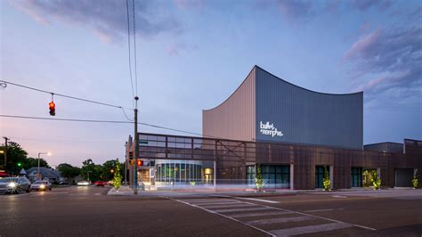 The Ballet Memphis Building Shines Behind A Corrugated Copper Curtain