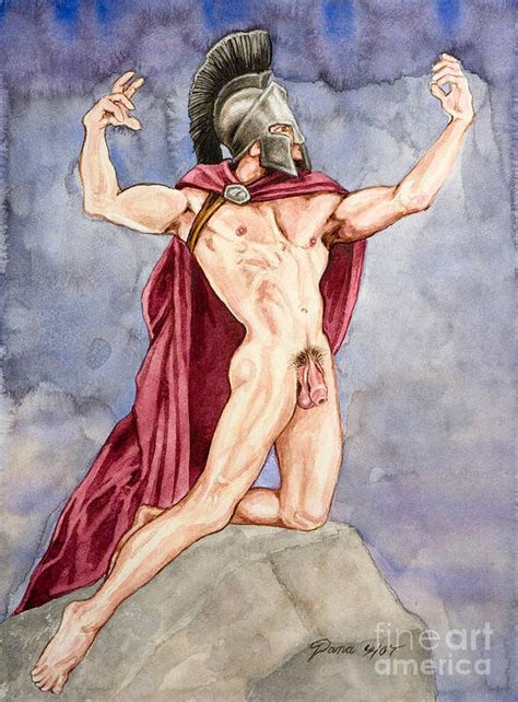 Nude Spartan At Thermopylae Art Print By The Artist Dana