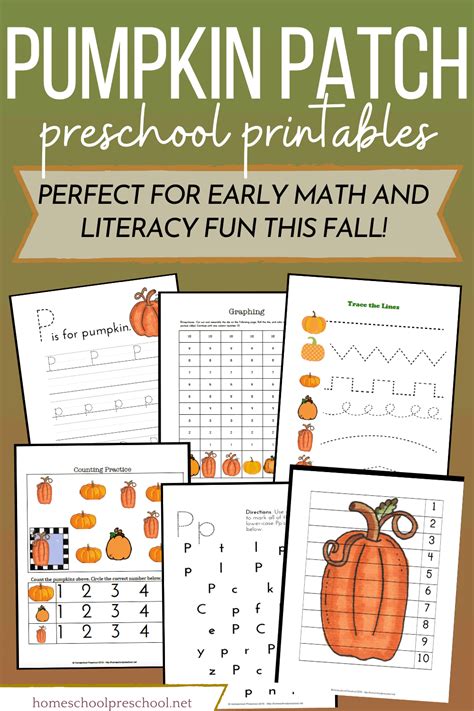 Pumpkin Patch Printable Activities for Preschoolers