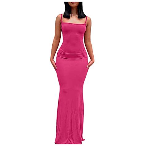 Best Hot Pink Spaghetti Strap Dress