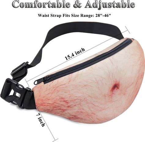 Belly Fanny Pack Beer Dad Bod Hairy Belly Button Stomach Waist Bag