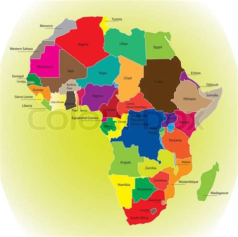 Kort Over Afrikas Lande Kort