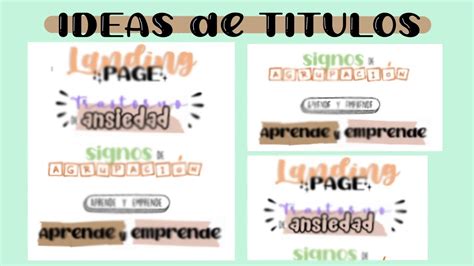 TITULOS BONITOS EN WORD Apuntes Digitales YouTube