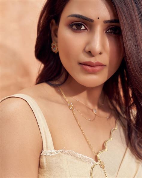 Samantha Akkineni In Chanderi Silk Sari Latest Photos