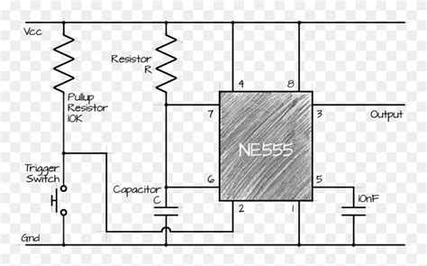 Monostable Circuit Calculator Ne555 Per Costruire Tastiera Pc Plan