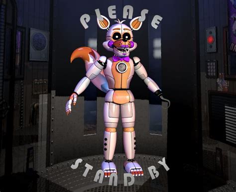 Lolbit Please Stand By Recolor Funtime Foxy By Kittiemittie