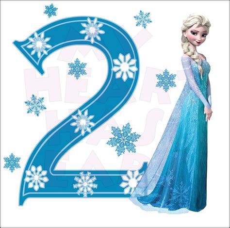 Disneys Frozen Elsa Birthday With Number 2 Instant Download