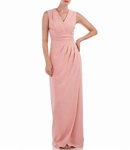  Unger Stretch V Neck Sleeveless Pleated Bodice Gown Dillard 39 S