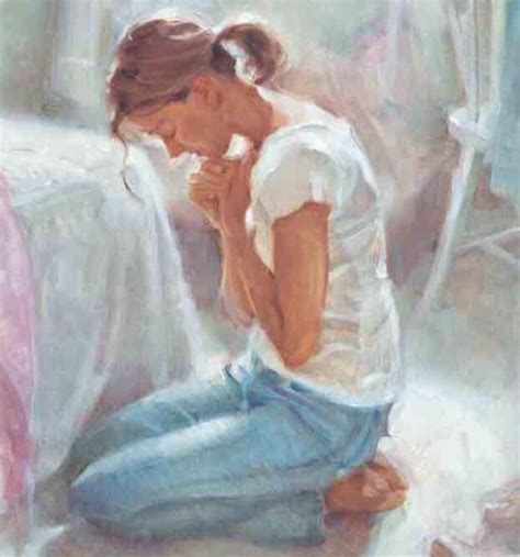 Woman Kneeling In Prayer Painting
