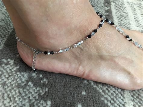 barefoot crystal sandals etsy