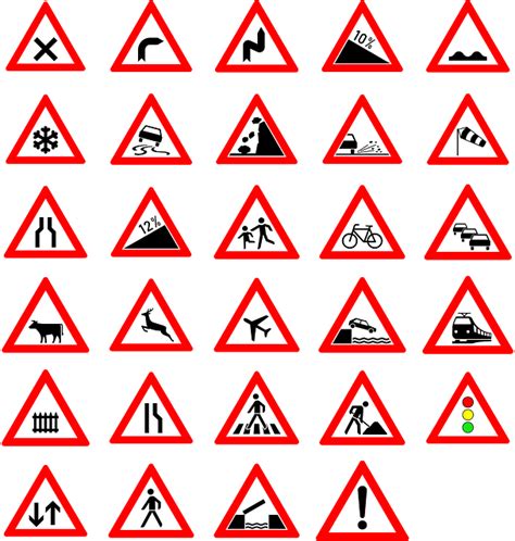 Traffic Signs Symbols · Free Vector Graphic On Pixabay