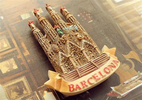 Spain Barcelona Landmarks Tourist Travel Souvenir 3d Resin Fridge
