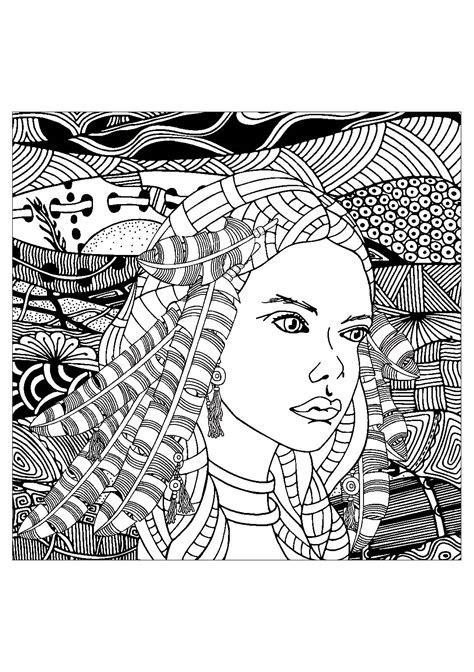 Maya Girl Mayans And Incas Adult Coloring Pages