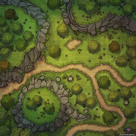 Forest Path Dandd Map For Roll20 And Tabletop — Dice Grimorium