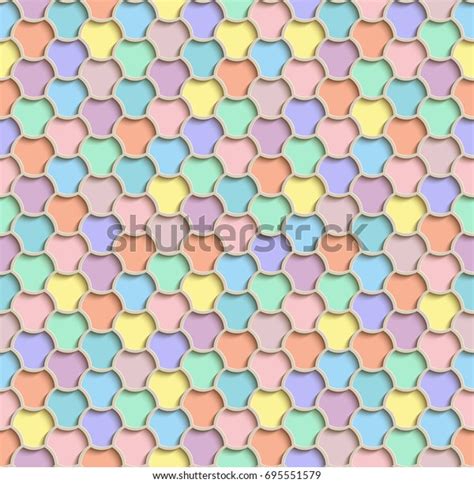 Seamless Abstract Geometric Pattern 3d Easter Stock Vector Royalty