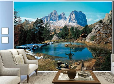Dolomite Alps Italy Wall Mural Ds8077 Full Size Large Wall Murals The