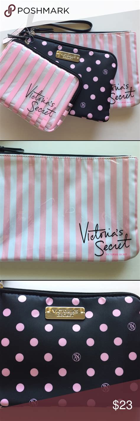 Victorias Secret Wristlet Cosmetic Clutch Trio Victorias Secret