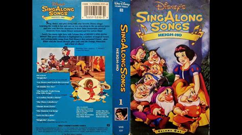 Disneys Sing Along Songs Snow White Seven Dwarfs Heigh Ho Vhs Video