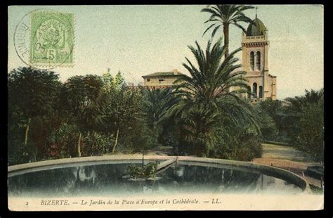 France Cols Tunisie Bizerte 1905 Ll Ppc Jardin Timbre 5c Doccasion