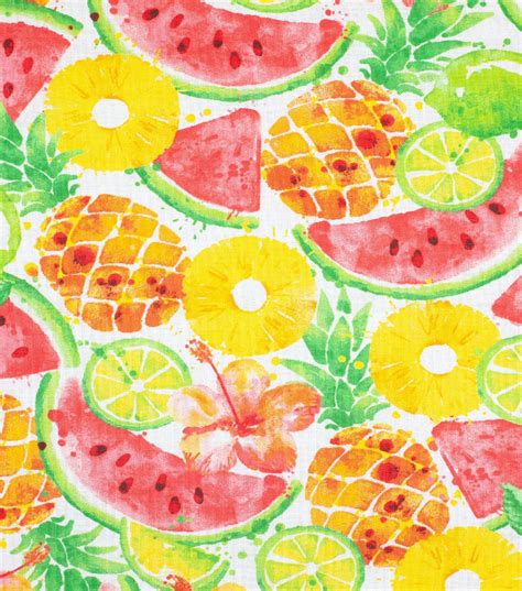 Summer Fruit Fabrickids Fabricfabric By The Yard100 Etsy
