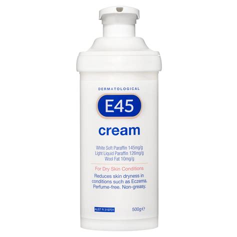E45 Moisturising Cream For Dry Skin And Eczema 500g Pump Pack Emedical