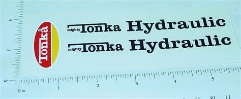 Mighty Tonka Hydraulic Dump Truck Sticker Set Toy Decals Gasoline