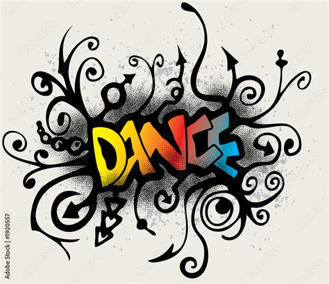Dance Graffiti Style Stock Illustration Adobe Stock