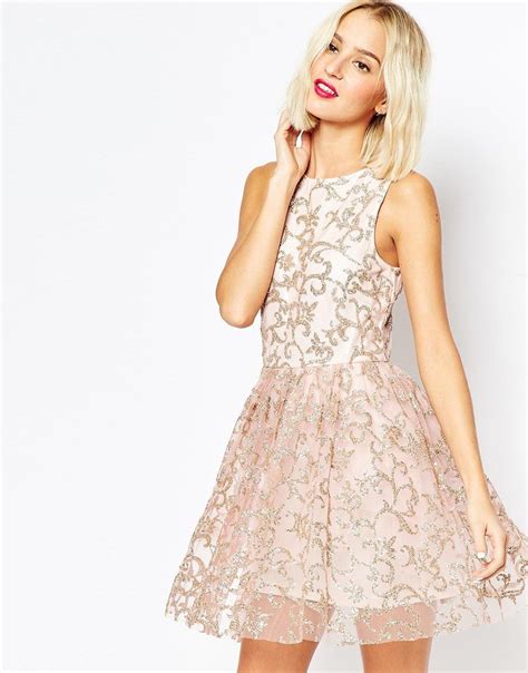 Asos Sparkle Mesh Glitter Mini Prom Dress Mini Prom Dresses Maxi