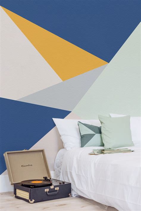 Combining Sleek Lines With Muted Colours This Geometric Wallpaper