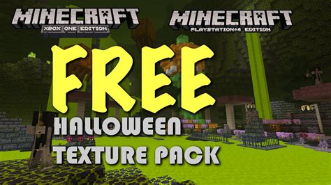 Minecraft Free Xbox One And Ps4 Halloween Texture Pack New