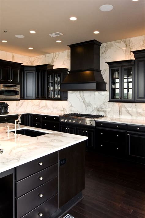 Dark Kitchen Cabinets With Marble Countertops A Timeless Combination