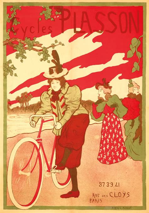 Sold At Auction Manuel Robbe Cycles Plasson 1897 Bike Poster