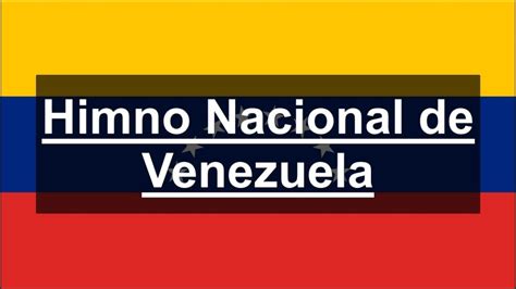 Himno Nacional De Venezuela ¡gloria Al Bravo Pueblo Acordes Chordify