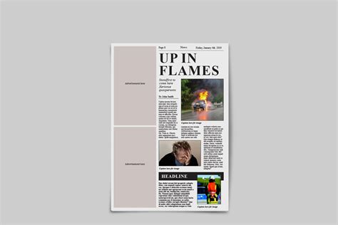 Tabloid Newspaper Template Creative Magazine Templates ~ Creative Market
